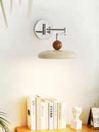 Lola Wall Lamp, Round Disc, Plug-In, Integrated LED, Chrome or Green