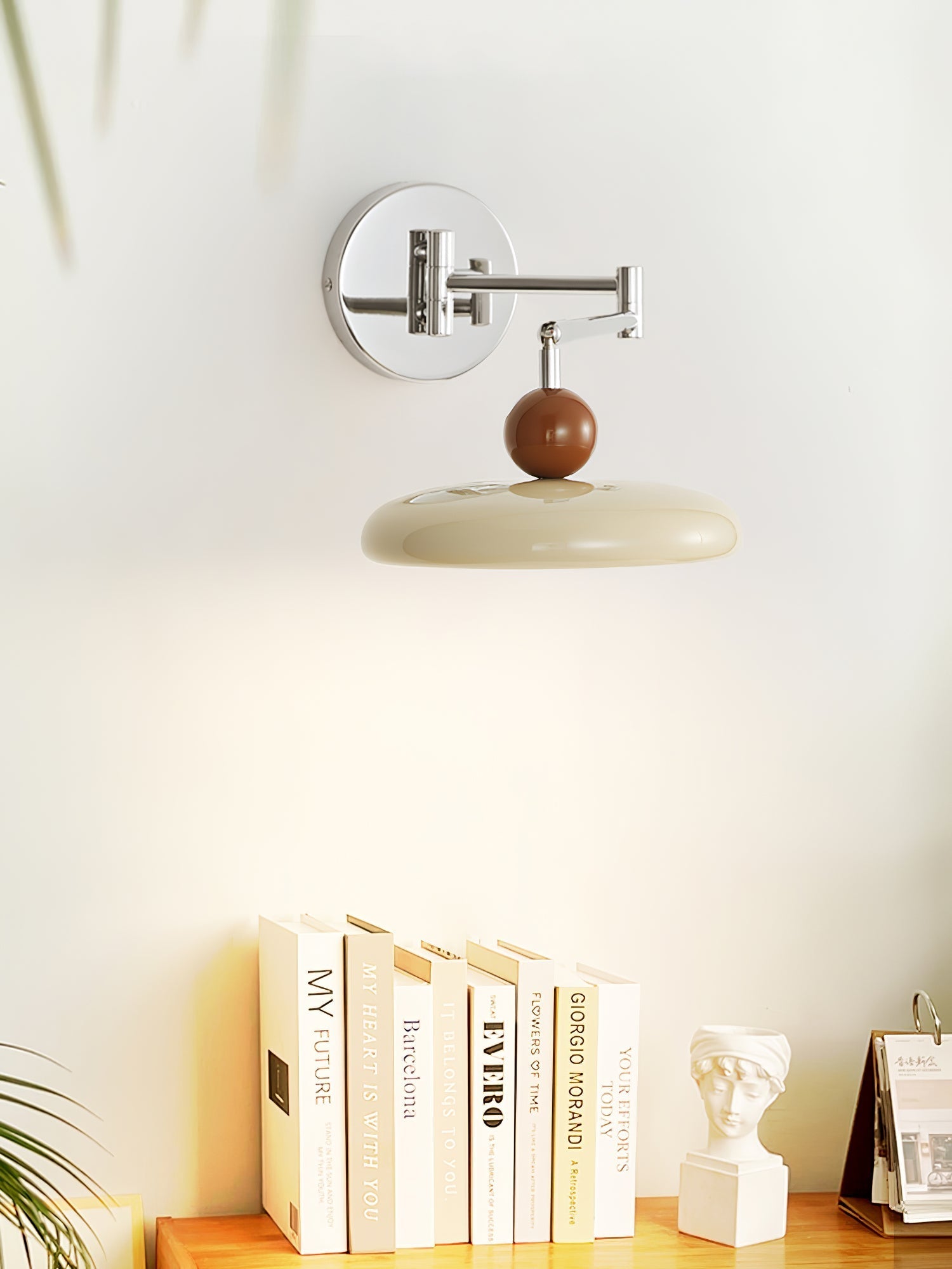 Lola Wall Lamp, Round Disc, Plug-In, Integrated LED, Chrome or Green