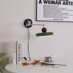 Lola Wall Lamp, Round Disc, Plug-In, Integrated LED, Chrome or Green