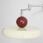 Lola Wall Lamp, Round Disc, Plug-In, Integrated LED, Chrome or Green