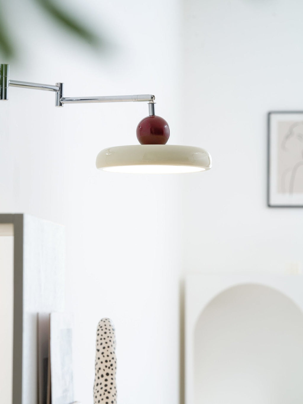 Lola Wall Lamp, Round Disc, Plug-In, Integrated LED, Chrome or Green