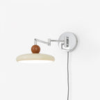 Lola Wall Lamp, Round Disc, Plug-In, Integrated LED, Chrome or Green
