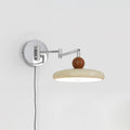 Lola Wall Lamp, Round Disc, Plug-In, Integrated LED, Chrome or Green