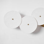 Wall Sconce, White Ceramic Lotus Petals, Gold Spine, G4 Hardwired