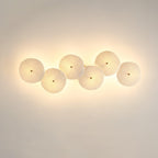 Wall Sconce, White Ceramic Lotus Petals, Gold Spine, G4 Hardwired