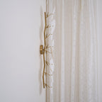 Wall Sconce, White Ceramic Lotus Petals, Gold Spine, G4 Hardwired