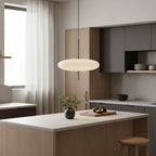 Opal Disc Pendant Light, Opalescent Shade, Black or White, E26/E27