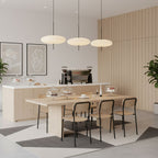Opal Disc Pendant Light, Opalescent Shade, Black or White, E26/E27
