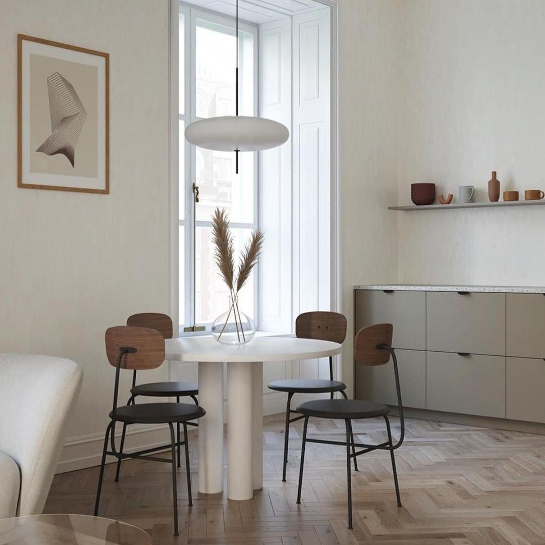 Opal Disc Pendant Light, Opalescent Shade, Black or White, E26/E27