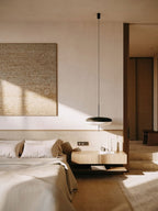 Opal Disc Pendant Light, Opalescent Shade, Black or White, E26/E27