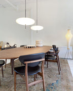 Opal Disc Pendant Light, Opalescent Shade, Black or White, E26/E27