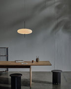 Opal Disc Pendant Light, Opalescent Shade, Black or White, E26/E27