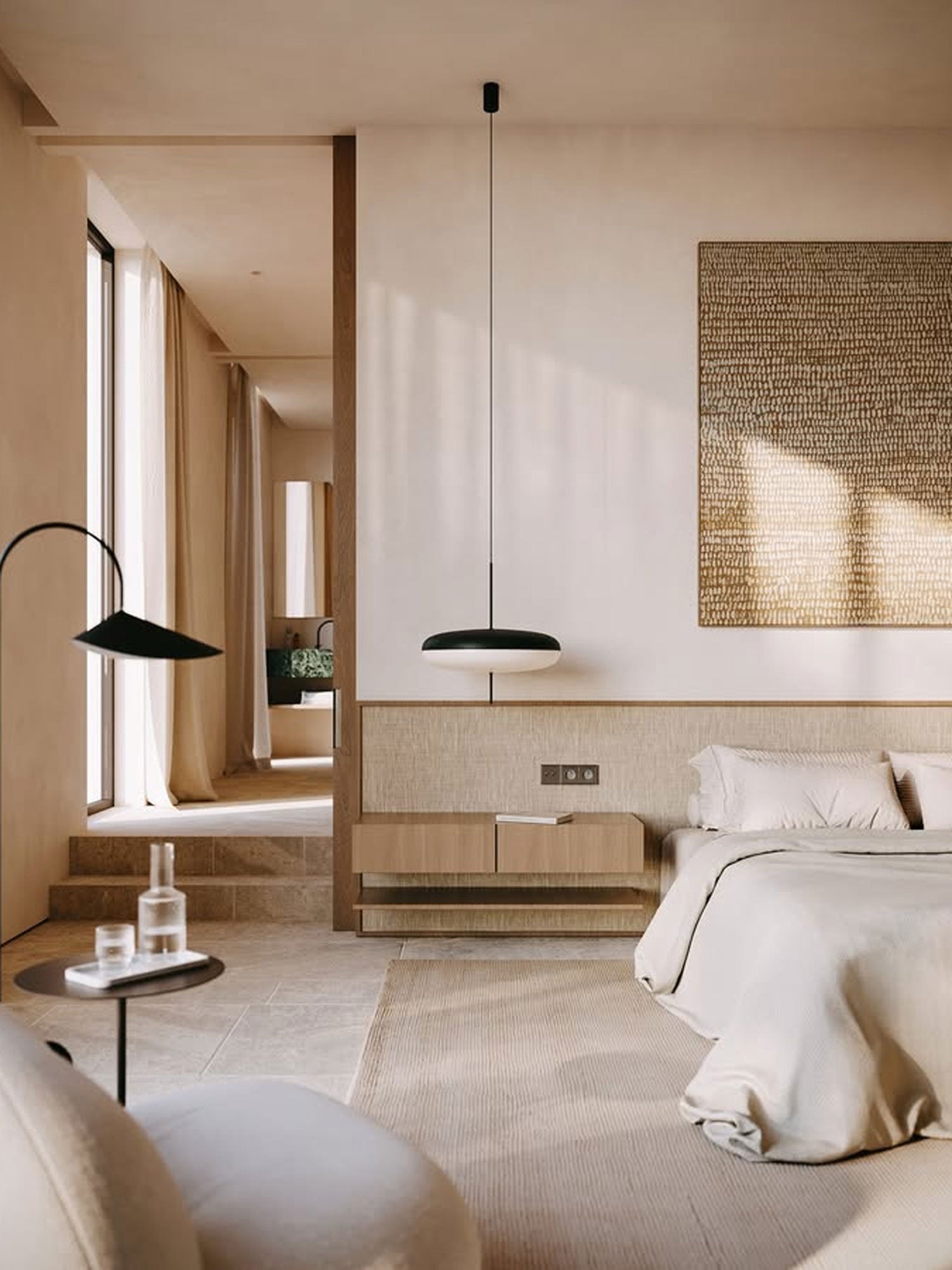 Opal Disc Pendant Light, Opalescent Shade, Black or White, E26/E27