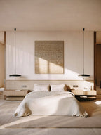 Opal Disc Pendant Light, Opalescent Shade, Black or White, E26/E27