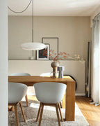 Opal Disc Pendant Light, Opalescent Shade, Black or White, E26/E27