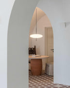 Opal Disc Pendant Light, Opalescent Shade, Black or White, E26/E27