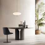Opal Disc Pendant Light, Opalescent Shade, Black or White, E26/E27