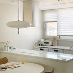 Opal Disc Pendant Light, Opalescent Shade, Black or White, E26/E27