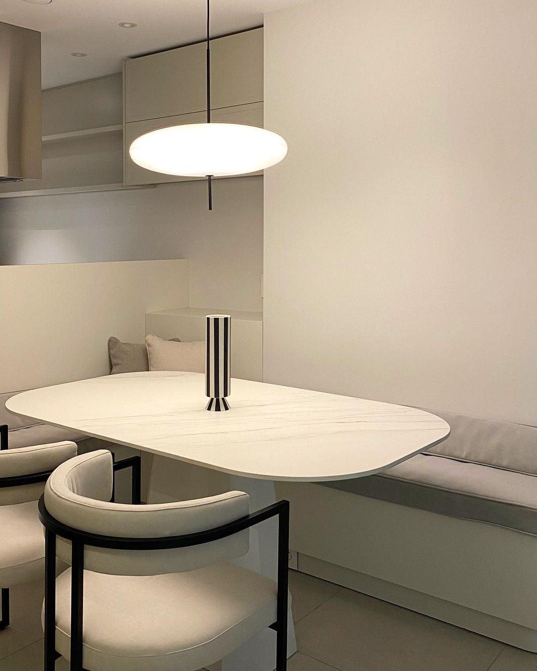 Opal Disc Pendant Light, Opalescent Shade, Black or White, E26/E27