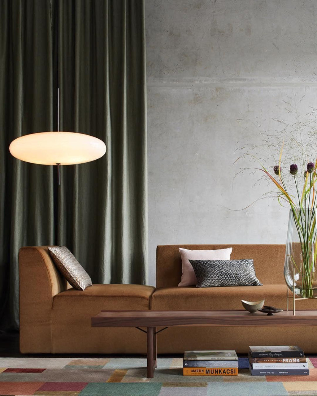 Opal Disc Pendant Light, Opalescent Shade, Black or White, E26/E27