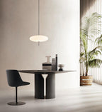 Opal Disc Pendant Light, Opalescent Shade, Black or White, E26/E27