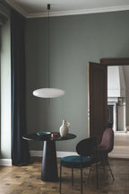 Opal Disc Pendant Light, Opalescent Shade, Black or White, E26/E27