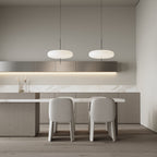 Opal Disc Pendant Light, Opalescent Shade, Black or White, E26/E27