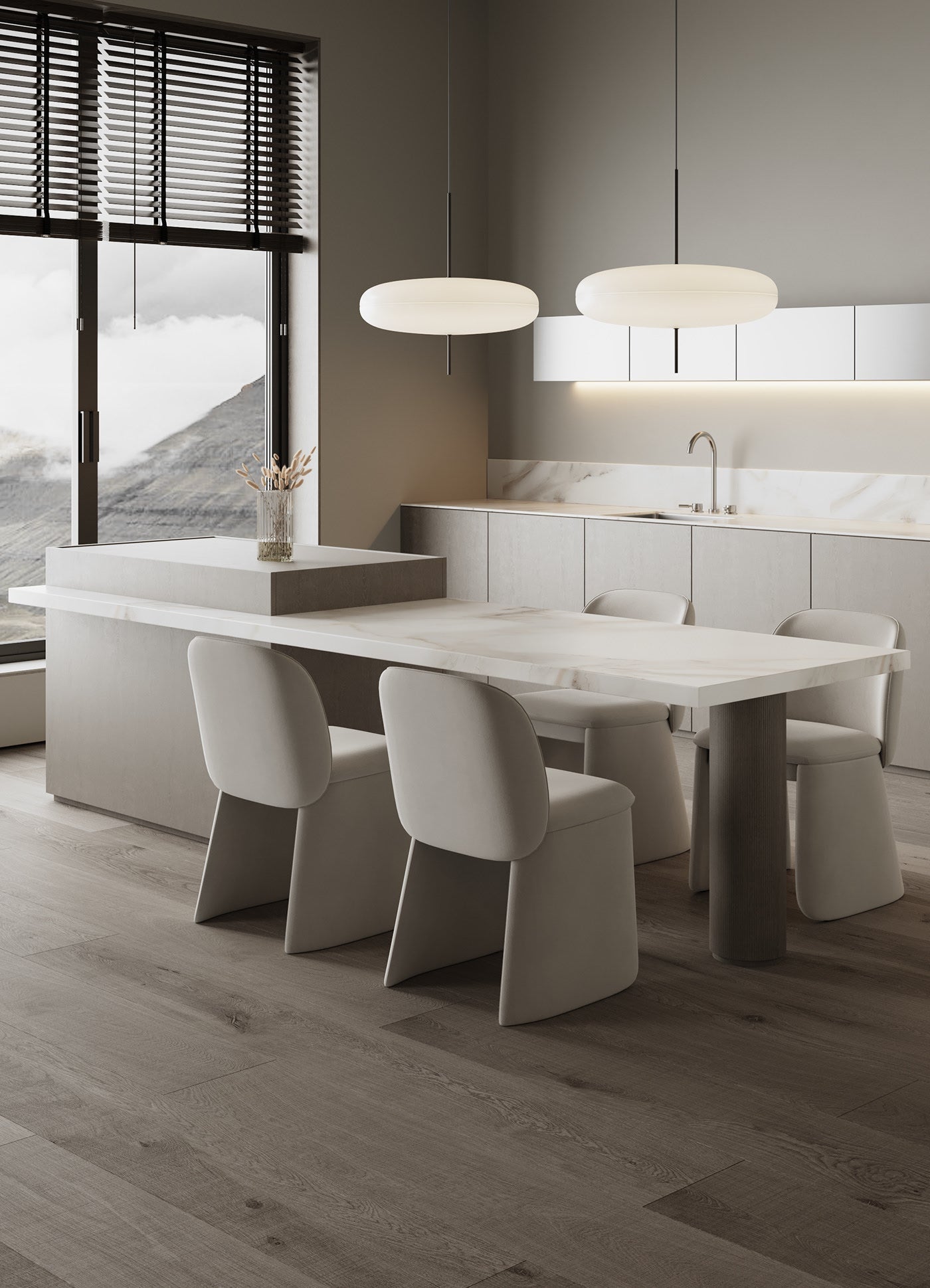 Opal Disc Pendant Light, Opalescent Shade, Black or White, E26/E27