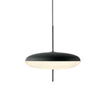 Opal Disc Pendant Light, Opalescent Shade, Black or White, E26/E27