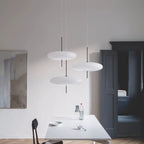 Opal Disc Pendant Light, Opalescent Shade, Black or White, E26/E27