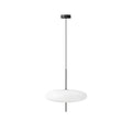Opal Disc Pendant Light, Opalescent Shade, Black or White, E26/E27