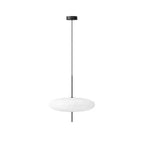Opal Disc Pendant Light, Opalescent Shade, Black or White, E26/E27