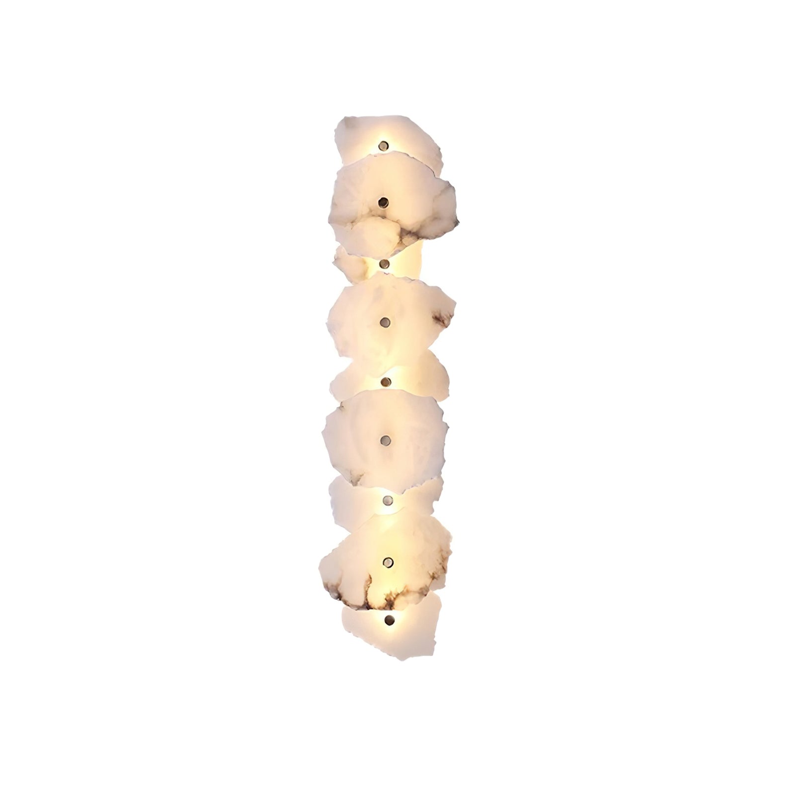 Petra Wall Sconce, Genuine Alabaster Shade, Gold Finish, Integrated LED
