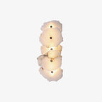 Petra Wall Sconce, Genuine Alabaster Shade, Gold Finish, Integrated LED