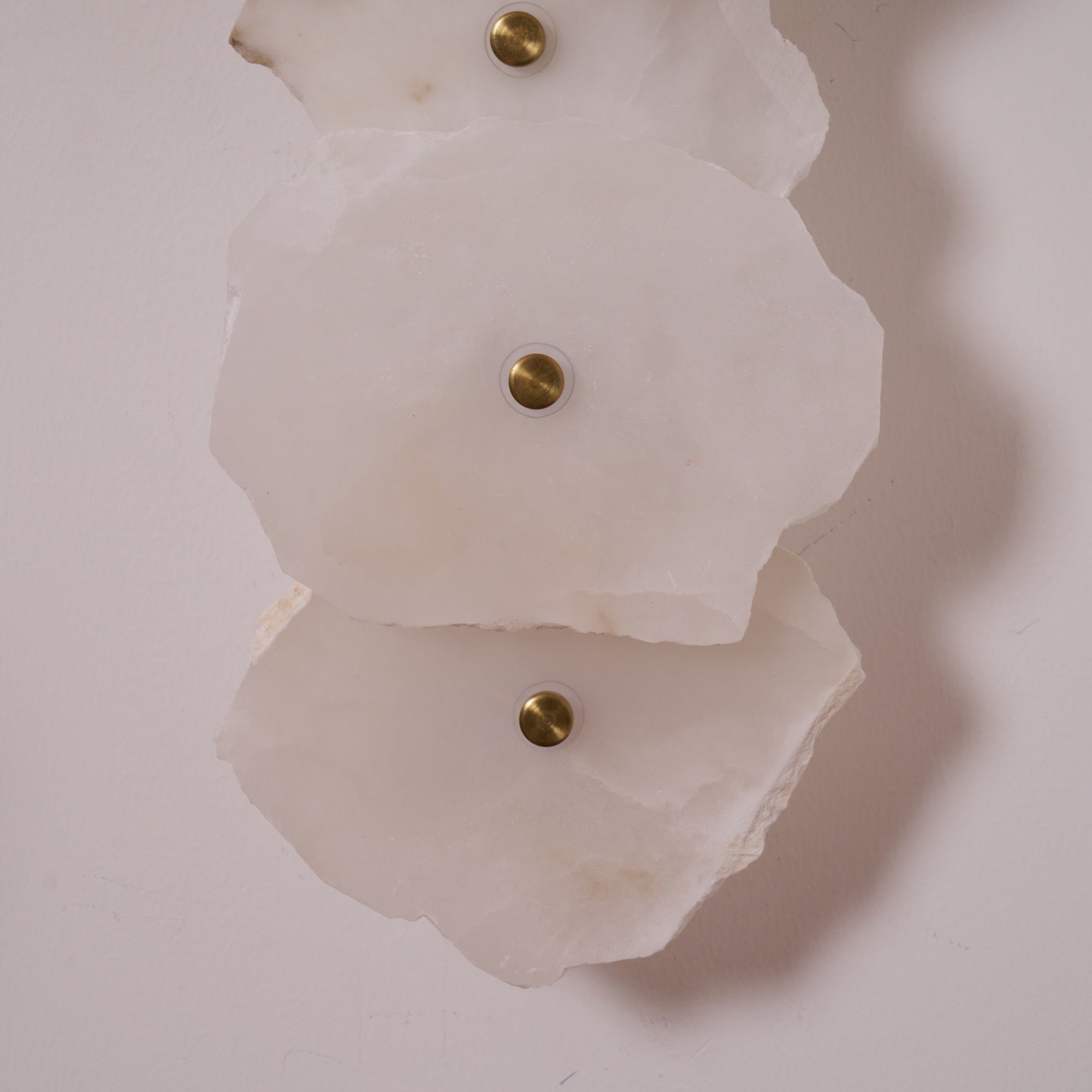 Petra Wall Sconce, Genuine Alabaster Shade, Gold Finish, Integrated LED