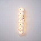 Petra Wall Sconce, Genuine Alabaster Shade, Gold Finish, Integrated LED