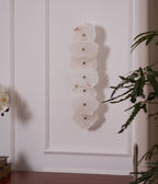 Petra Wall Sconce, Genuine Alabaster Shade, Gold Finish, Integrated LED