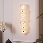 Petra Wall Sconce, Genuine Alabaster Shade, Gold Finish, Integrated LED