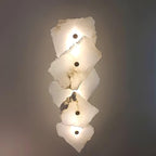 Petra Wall Sconce, Genuine Alabaster Shade, Gold Finish, Integrated LED