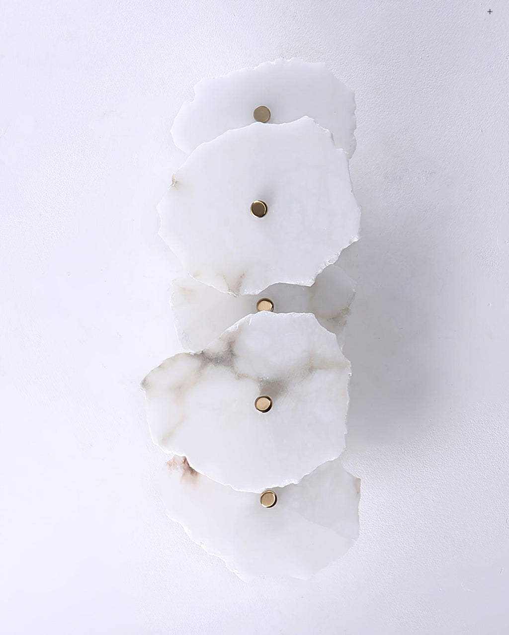 Petra Wall Sconce, Genuine Alabaster Shade, Gold Finish, Integrated LED