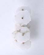 Petra Wall Sconce, Genuine Alabaster Shade, Gold Finish, Integrated LED