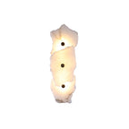 Petra Wall Sconce, Genuine Alabaster Shade, Gold Finish, Integrated LED