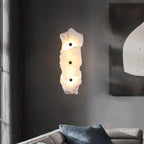 Petra Wall Sconce, Genuine Alabaster Shade, Gold Finish, Integrated LED