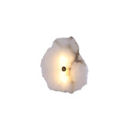 Petra Wall Sconce, Genuine Alabaster Shade, Gold Finish, Integrated LED