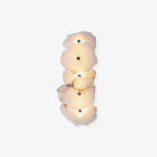 Petra Wall Sconce, Genuine Alabaster Shade, Gold Finish, Integrated LED