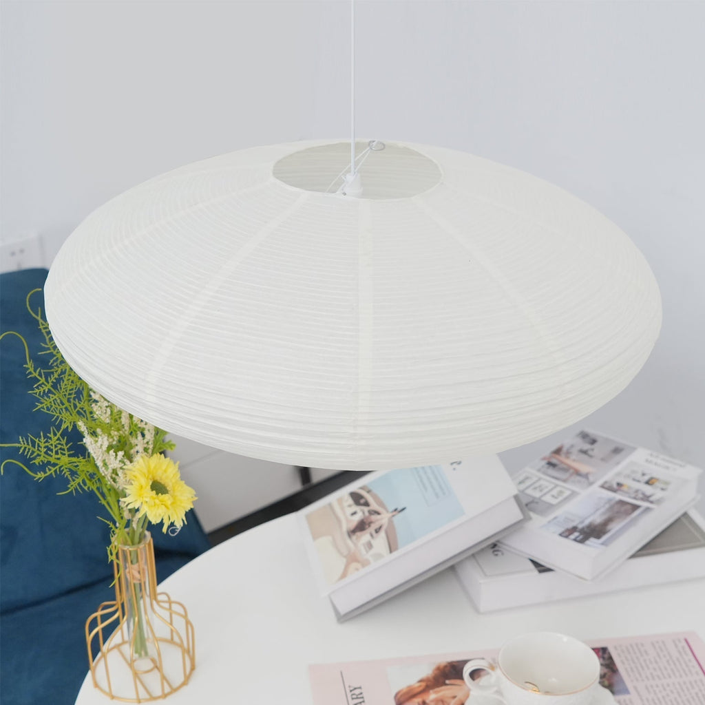 Washi Paper Swag Pendant Light, Mulberry Shade, E26/E27, Plug-In