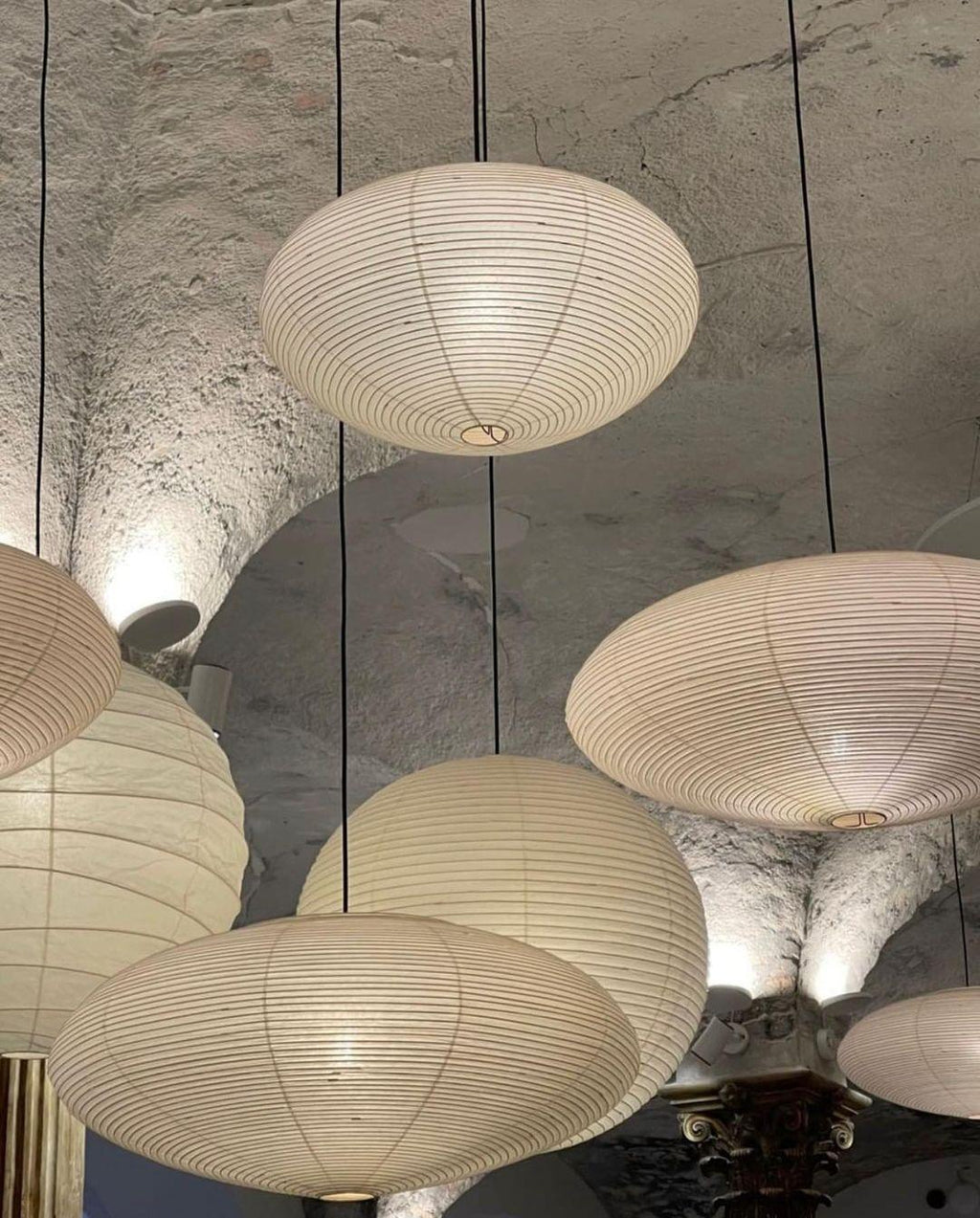 Washi Paper Swag Pendant Light, Mulberry Shade, E26/E27, Plug-In