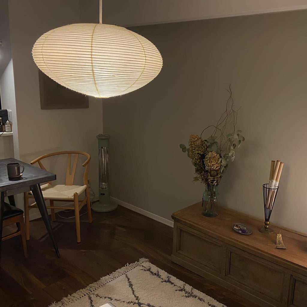 Washi Paper Swag Pendant Light, Mulberry Shade, E26/E27, Plug-In