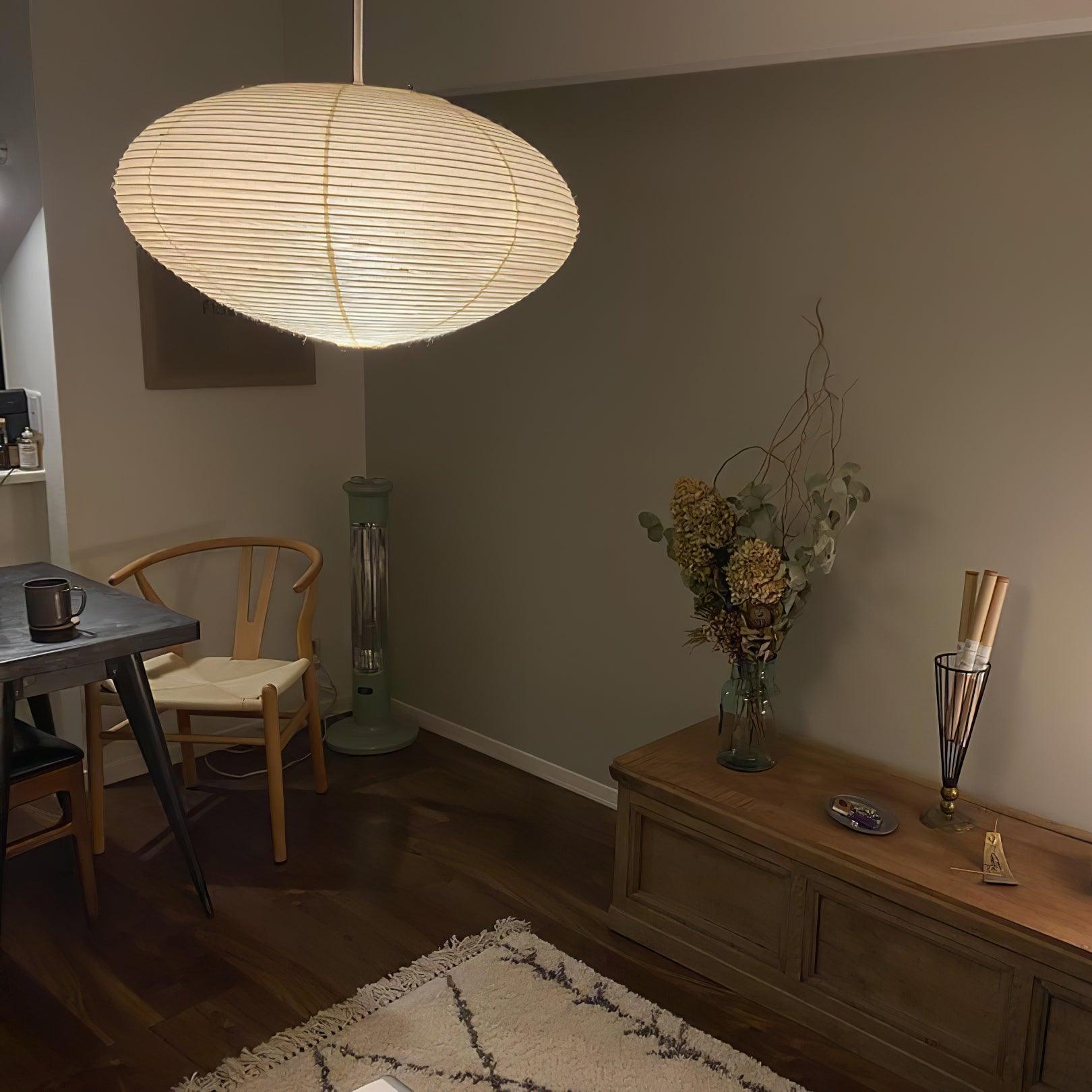 Washi Paper Swag Pendant Light, Mulberry Shade, E26/E27, Plug-In