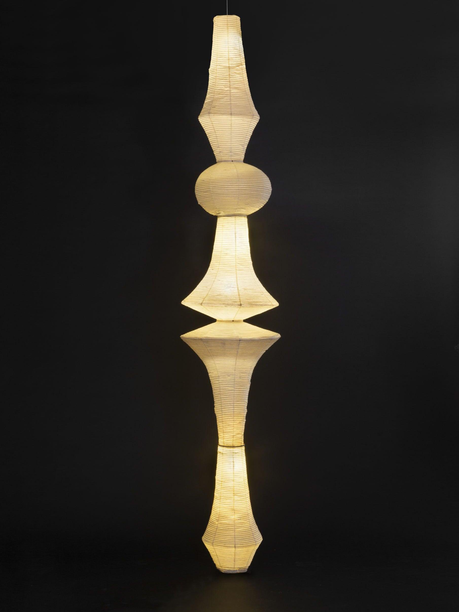 Washi Paper E Pendant Light, Tall Mulberry Shade, E26/E27, Hardwired